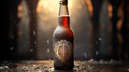 typography bottled beer
