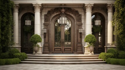 Fototapeta premium mansion luxury door