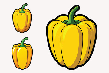 Obraz premium Pepper vector illustration isolated on white background.