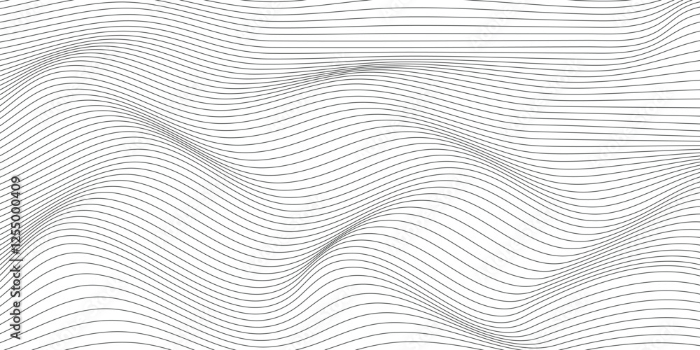 Poster abstract white background with wavy line design element. vector illustration.