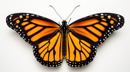 Fototapeta premium wings monarch butterfly white background