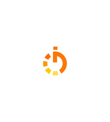 Orange Sun Power Button Energy Startup Logo Design