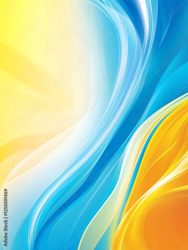 Poster abstract design of flowing colors