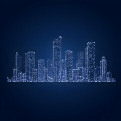 Fototapeta premium Digital Cityscape Illustration