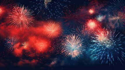 Fototapeta premium explosion star red white blue
