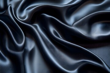 Fototapeta premium Luxurious Black Silk Texture for Elegant Design and Fashion Projects