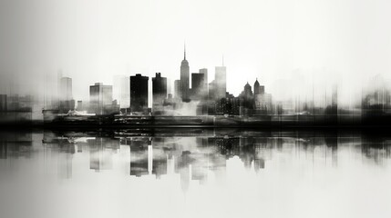 Fototapeta premium blurred abstract black and white