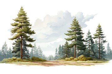 Fototapeta premium Tree land landscape outdoors.