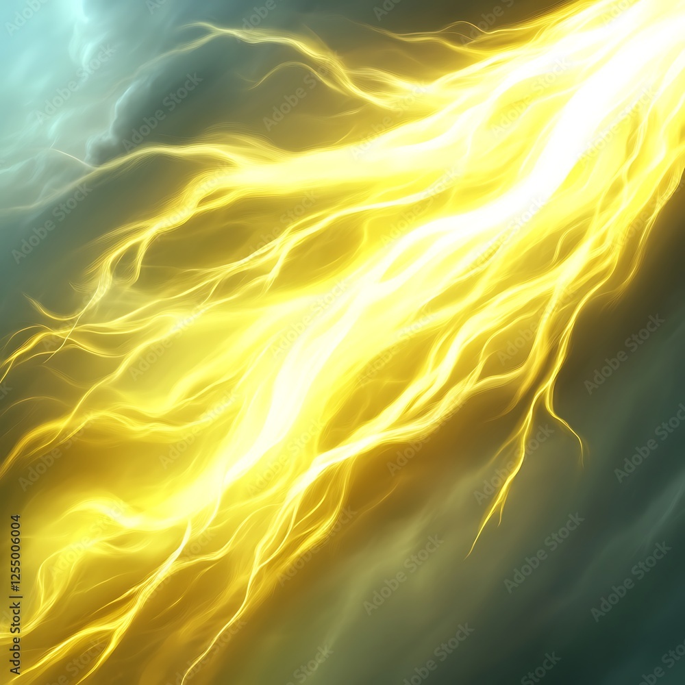 Poster golden energy stream in motion abstract art powerful and dynamic fluid design expressive visuals