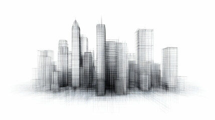 Abstract 3D Cityscape Illustration
