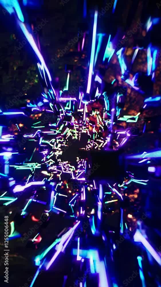 Fototapete Glowing neural connections transmitting signals, creating a futuristic and microscopic sci-fi atmosphere