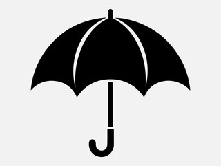 Umbrella Silhouette Vector Illustration