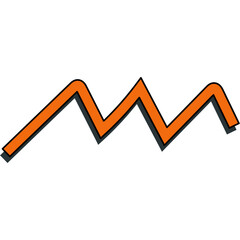 Retro Zigzag Decorative Shape