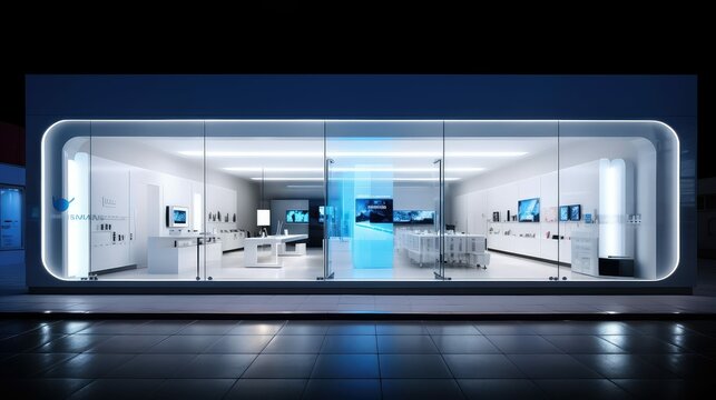 tech glass store front