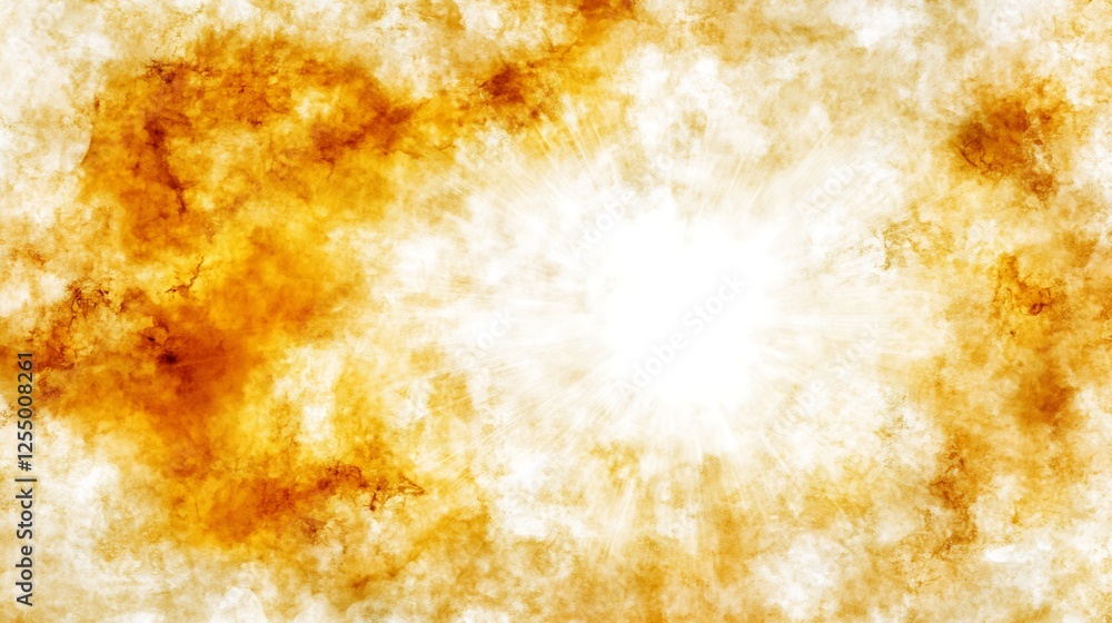 Poster golden radiance abstract celestial burst of energy texture background graphic design visual element