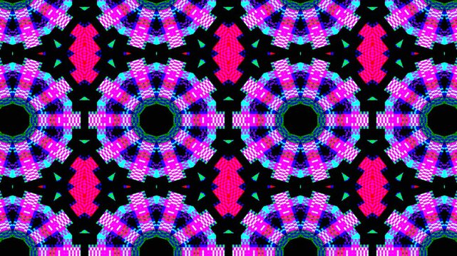 Abstract pixel retro 8bit neon pink black scrolling geometric background