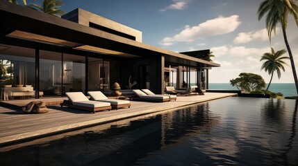 Fototapeta premium sleek black vacation