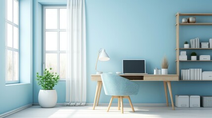 office light blue room