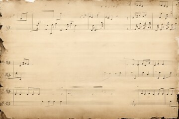 Fototapeta premium Musical note backgrounds paper old.