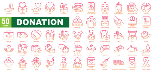 Donation Gradient Icon Sheet