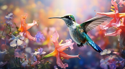 Naklejka premium sunlight spring bird