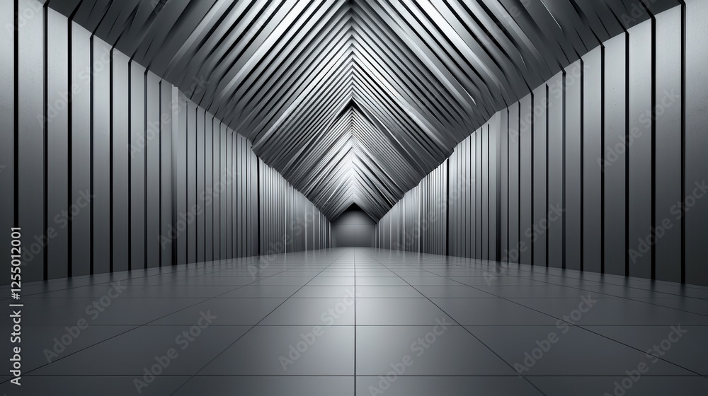 Poster geometric patterns in modern architecture interior space visual art minimalist design perspective ae