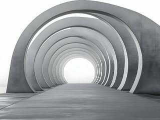 Abstract Architectural Tunnel Illustration