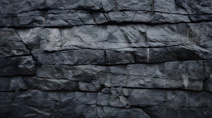 Dark Gray Stone Wall Texture Rough Rock Face Background Natural Cliff Surface