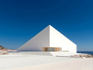 Coastal Pyramid Building Illustration