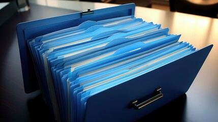 storage blue file folder