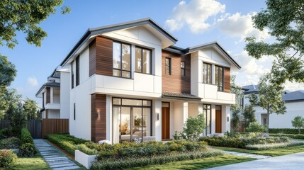 Modern Duplex House Exterior Design, Contemporary Architecture