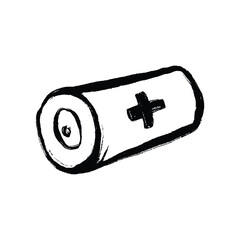 A Hand Drawn Sketch Of A Single Battery Cell