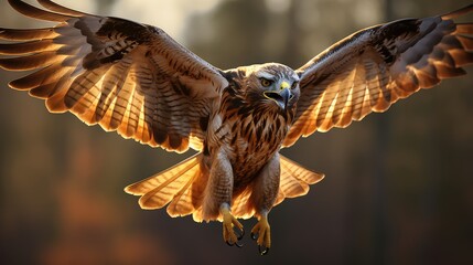 Obraz premium talons red tailed hawk