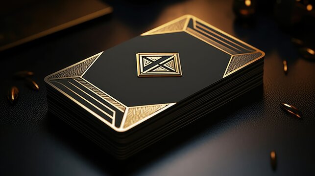 modern gold and black business card
