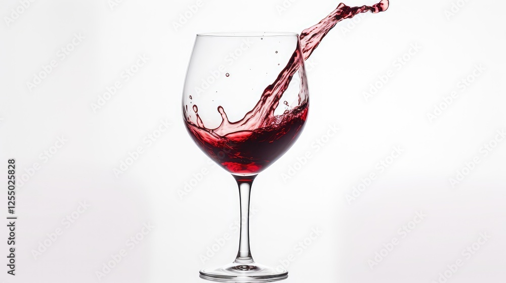 Canvas Prints splash wine glass white background