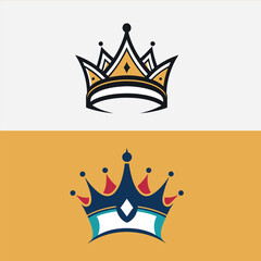 uxury Crown logo vector art