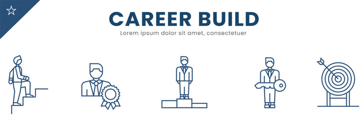 Career Build item Icon Set .  Vector Illustration