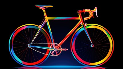 Fototapeta premium shades road bike outline