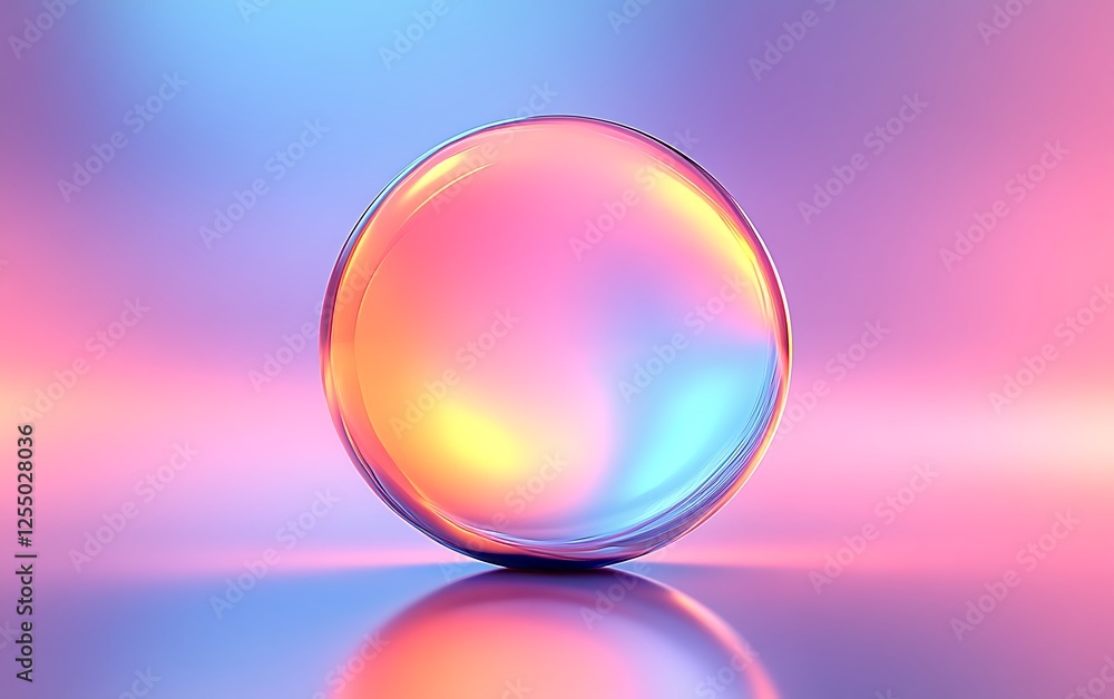 Aufkleber abstract sphere in vibrant gradient colors
