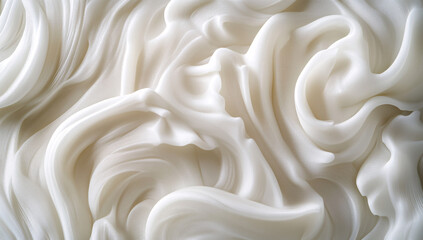 Obraz premium Elegant cream waves on white background for luxury product photography