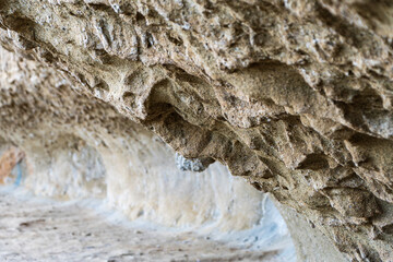 三重県熊野市・鬼ヶ城の岩場の浸食模様