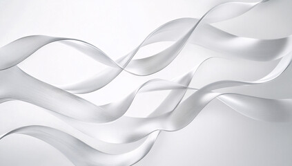 Obraz premium Elegant abstract wavy lines on a minimalist white background