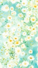 Obraz premium Wallpaper daisy outdoors pattern flower.