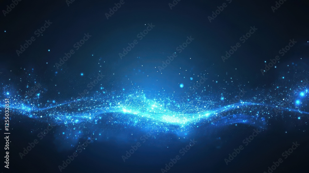 Poster a blue light background creating a sense of movement and energy. blue energy orderly technological s