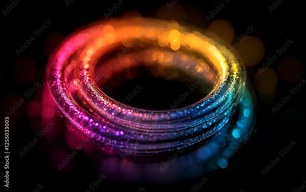 Poster abstract rainbow circles background for graphic design