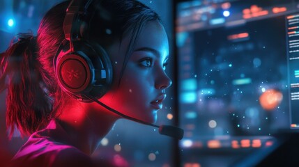 A state-of-the-art call center equipped with AI to optimize customer service and help desk