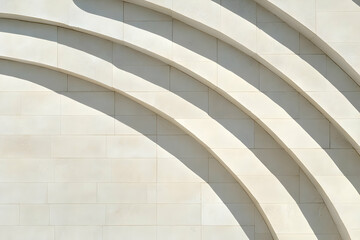 Abstract White Architectural Background - Curved Lines and Tiles