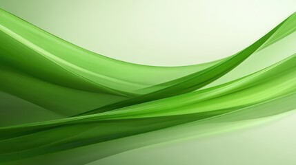 Obraz premium Flowing green waves exhibit a soft, tranquil energy, enhancing the atmosphere of a serene and modern space, perfect for relaxation and creativity