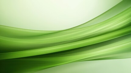 Obraz premium Soft green waves blend gracefully in a minimalist design, creating a tranquil atmosphere. The smooth transitions evoke a sense of peace and harmony, ideal for relaxation