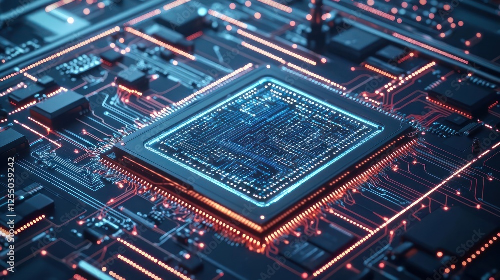 Poster advanced processor on circuit board